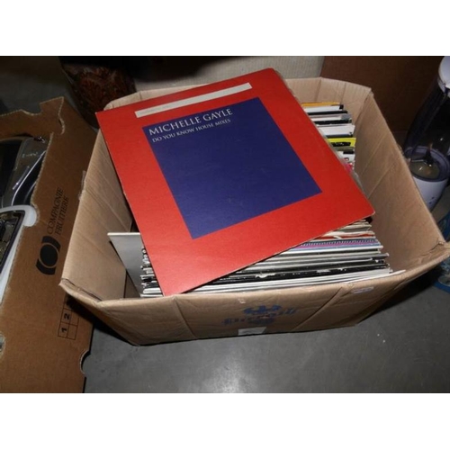 205 - A box of club, dance LP records including promos, white label etc