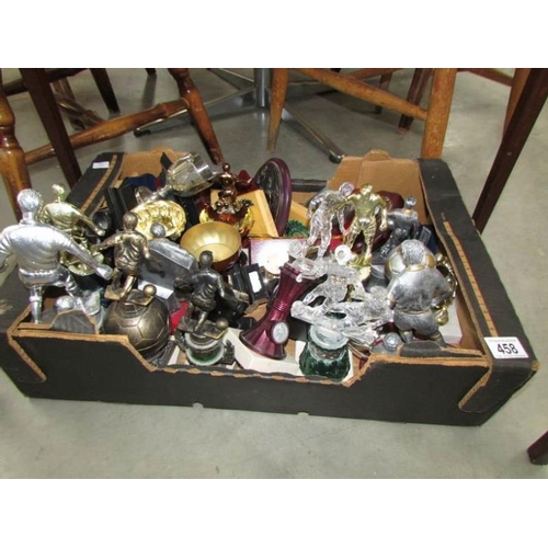 458 - A box of sporting trophies