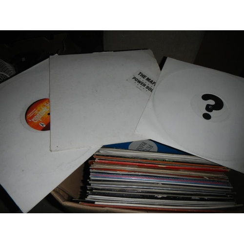 205 - A box of club, dance LP records including promos, white label etc