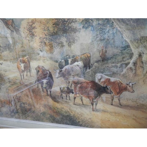 513 - A watercolour entitled 'A Rural Idyll', signed P Warley '79, image 50 x 70 cm