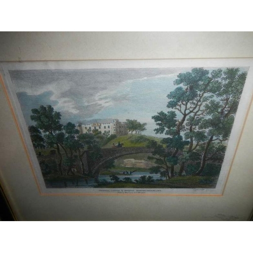 527 - 12 framed and glazed antique engravings and 3 unframed