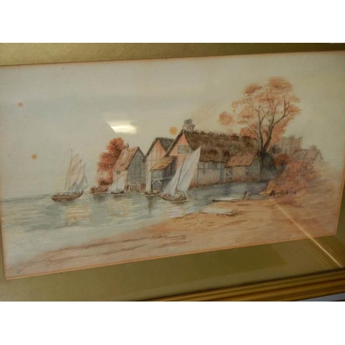 529 - A very good framed and glazed watercolour of a country cottage