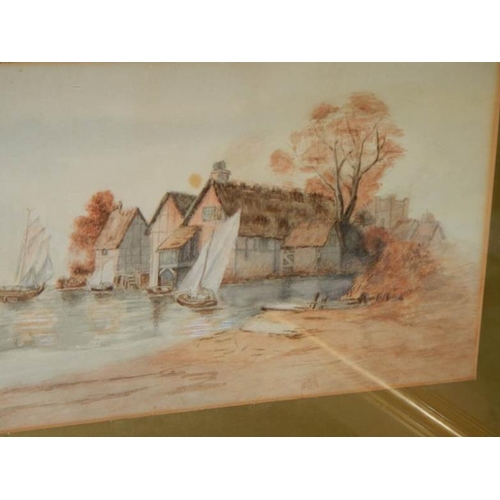 529 - A very good framed and glazed watercolour of a country cottage