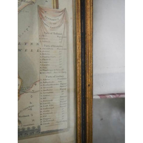 570 - 3 old framed and glazed maps and one missing glass including Germany, Devonshire etc