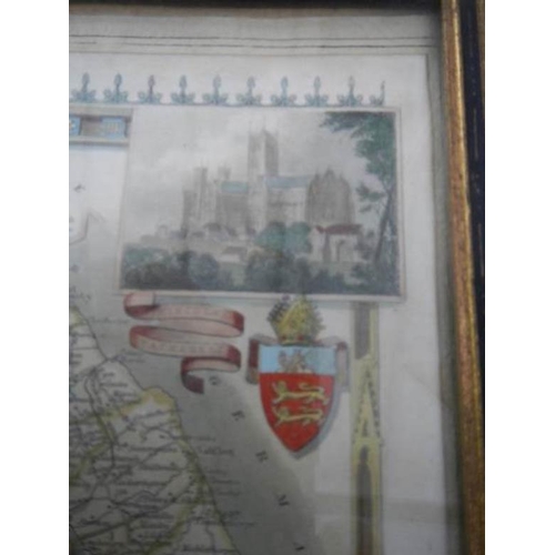 570 - 3 old framed and glazed maps and one missing glass including Germany, Devonshire etc