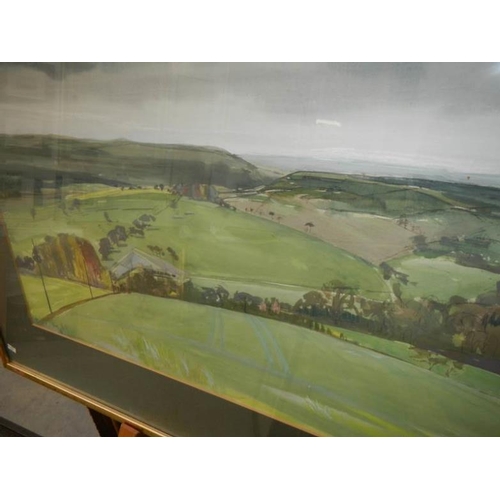 578 - A framed and glazed watercolour landscape, signed Bowett '83 image 70 x 55 cm