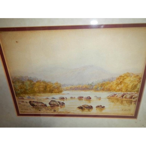 581 - 3 framed and glazed watercolour country scenes