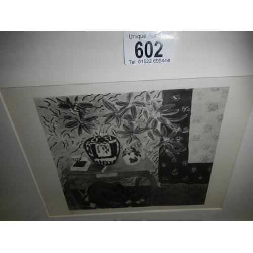 602 - 11 unframed Henri Matisse black and white plates, circa 1930's, approximately 16'' x 12'', sealed