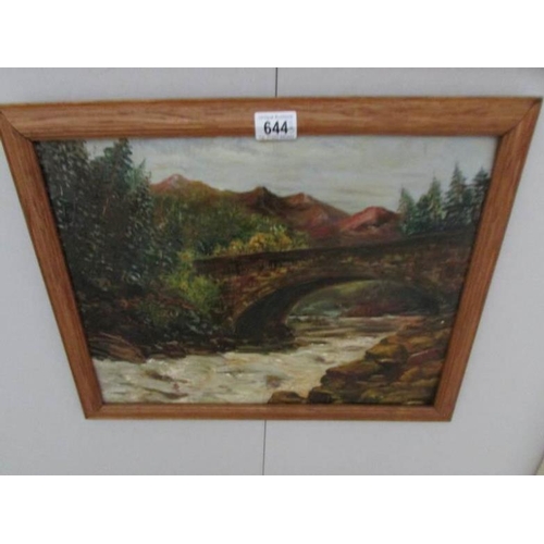 644 - 3 framed oil on board rural scenes