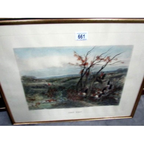 661 - 4 framed and glazed hunting prints