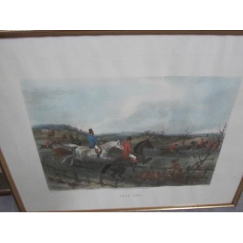 661 - 4 framed and glazed hunting prints