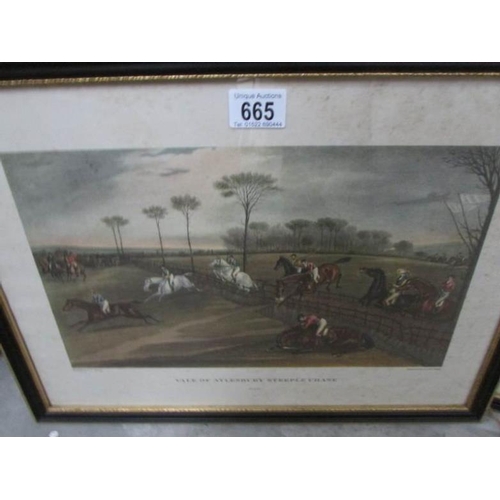 665 - 4 framed and glazed hunting prints