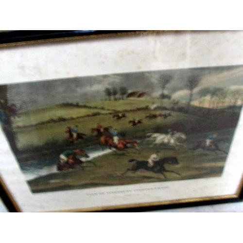 665 - 4 framed and glazed hunting prints