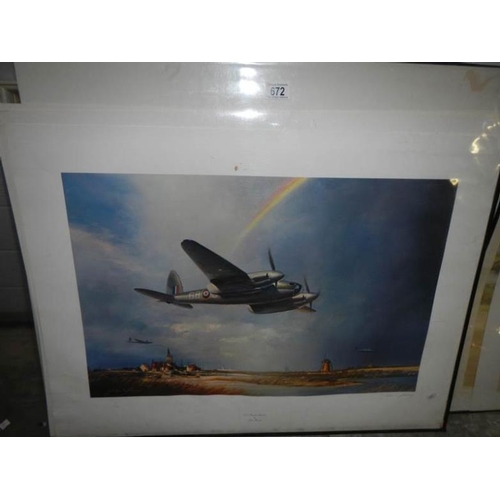 672 - A folio of 8 limited edition aircraft prints by John Young some duplications