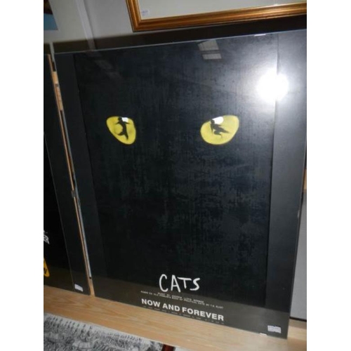 701 - 3 framed and glazed musical theatre posters - 'Cats', 'Les Miserables' and 'Joseph and his Technicol... 