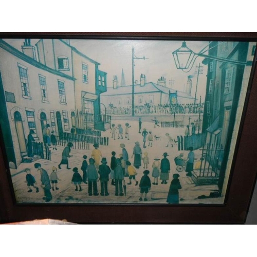 747 - A large collection of L S Lowry prints with books