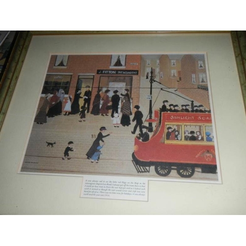 747 - A large collection of L S Lowry prints with books