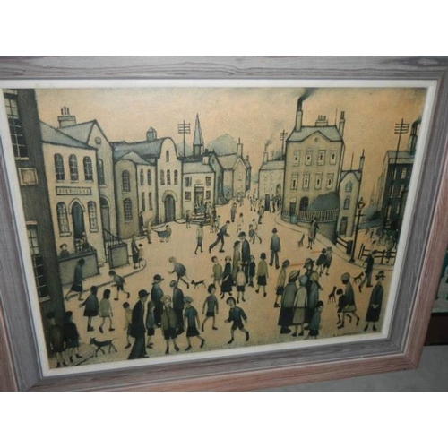 747 - A large collection of L S Lowry prints with books