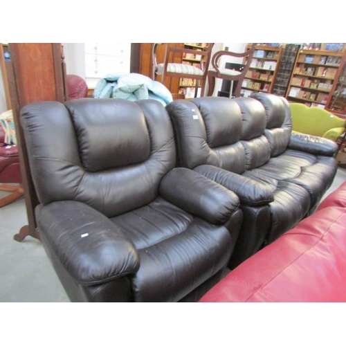 436 - A black sofa and chair