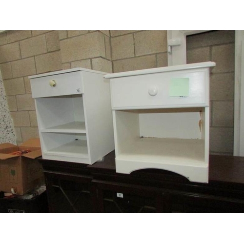 50 - 2 painted bedside cabinets