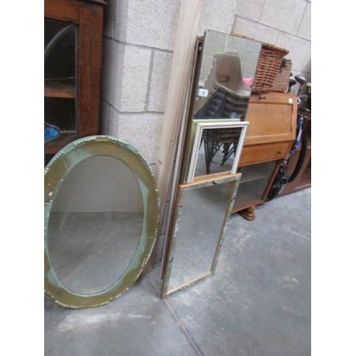 67 - An oval mirror and 6 others