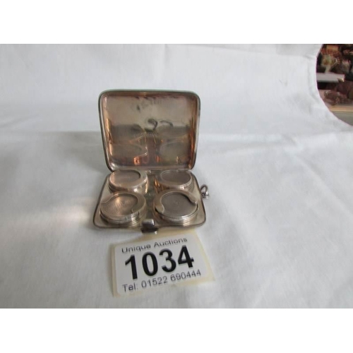 1034 - A silver sovereign case hall marked Chester 1912