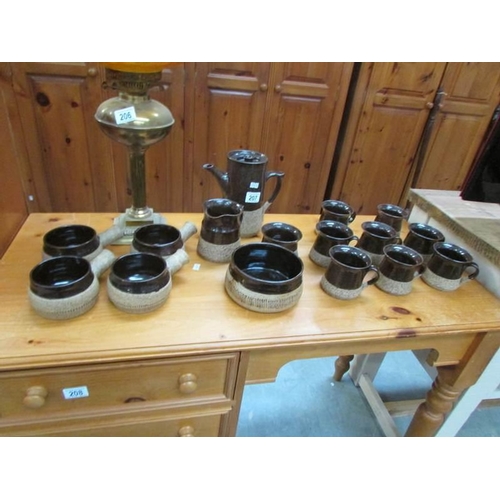 207 - A stone ware coffee set etc