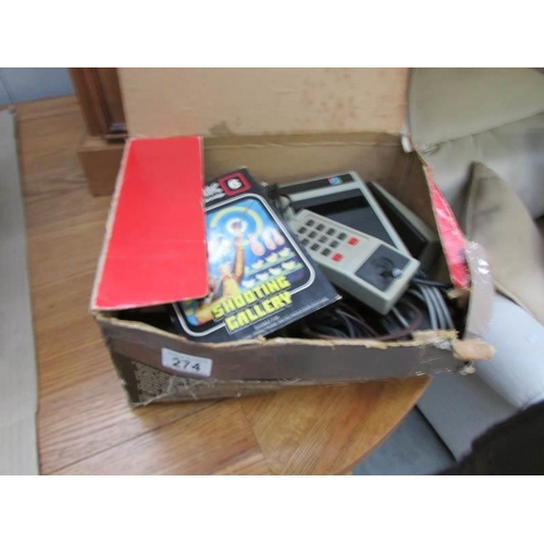 274 - A boxed Raditon advanced programmable video system and games including Invaders, Shooting gallery et... 