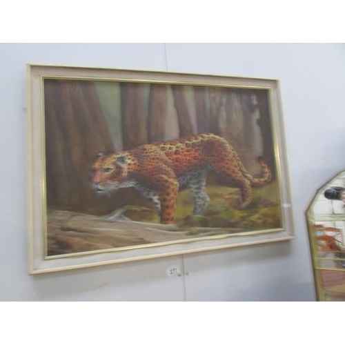 277 - A framed picture of a leopard