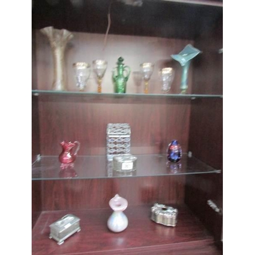 297 - A collection of glass ware including Caithness, vases etc