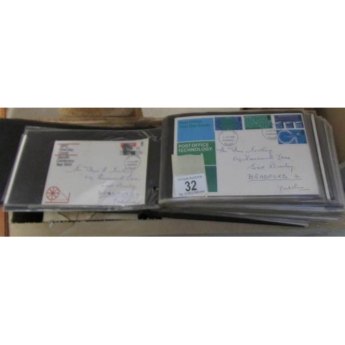 32 - A folder of first day covers, 1950's onwards