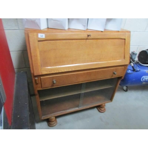 345 - An oak bureau