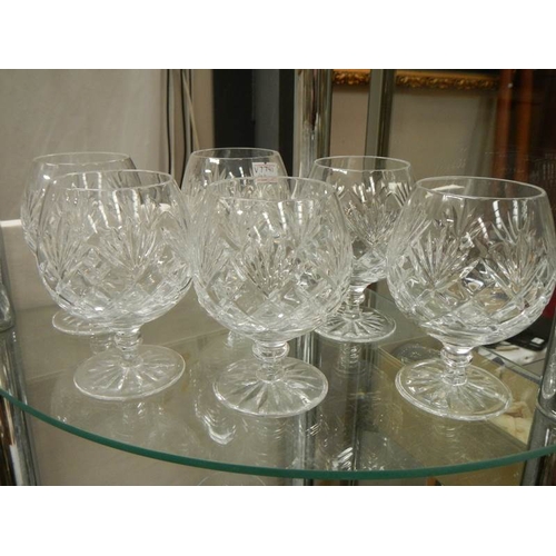 109 - A cut glass bowl and 2 sets of six cut glass drinking glasses in good condition.