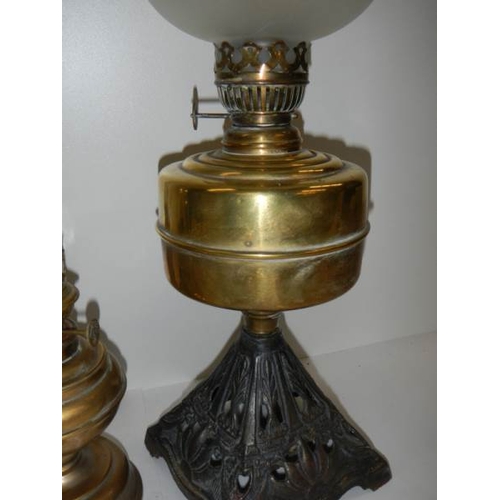 111 - 2 Victorian oil lamps