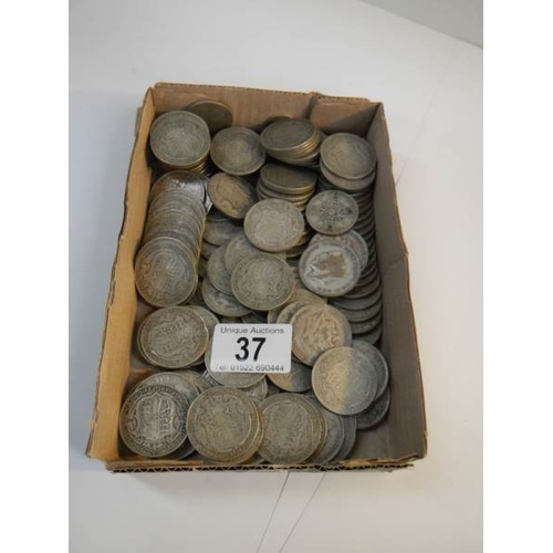 37 - Approximately 1830 grams of British pre 1947 silver half crowns.