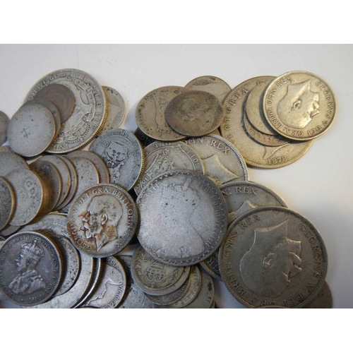 38 - Approximately 340 grams of pre 1920 British silver coins.