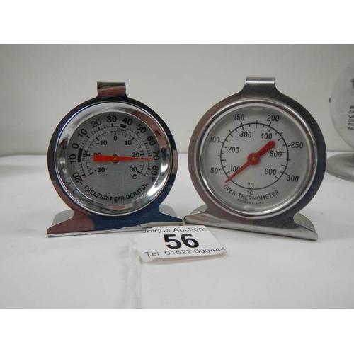 56 - 5 193's kitchen timers including Clock Rite Heat etc.,