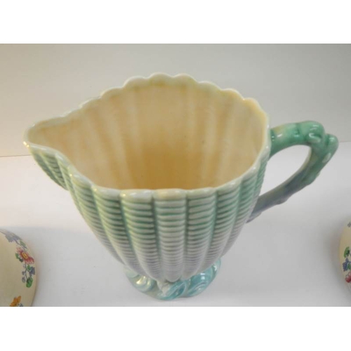 72 - A 9.5'' tall Sylvac jug and 2 Mason's bowls, in good condition.