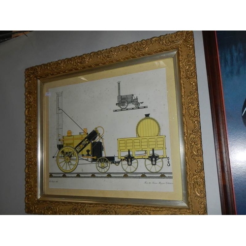 174 - 3 framed and glazed railway related posters.