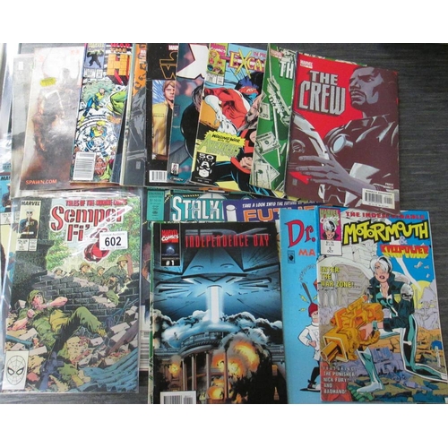 602 - A mixed collection of 30 Marvel comics including Semper Fi, The Crew, Stalkers etc