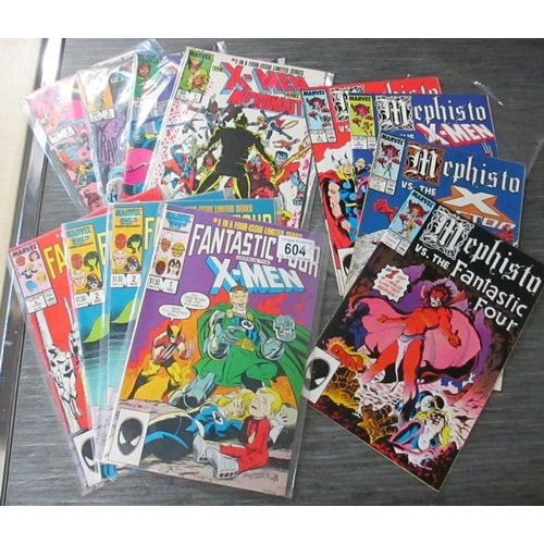 604 - X-Men and the Micronauts 1-4, Mephisto limited series 1-4, Fantastic Four v X-Men 1,2,2,4