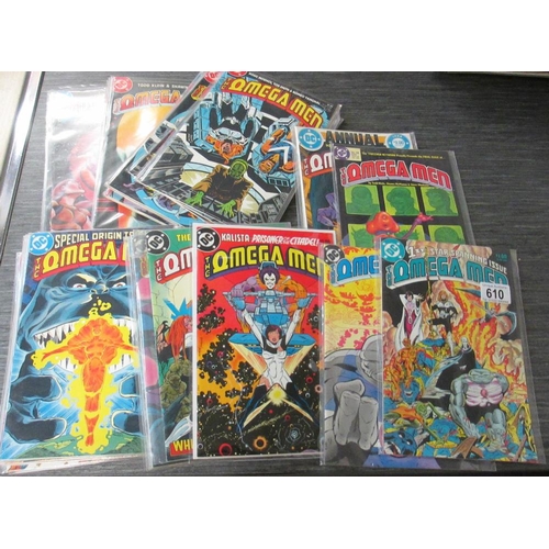 610 - A complete run of DC OMEGAMEN (Omega Men) 1-38 and annuals 1 and 2