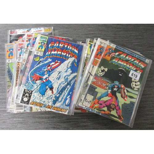 619 - 50 Marvel Captain America comics from 251 to 399