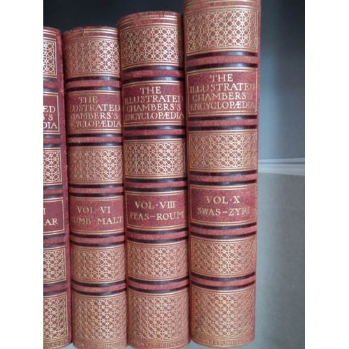 236 - 10 volumes - leather bound encyclopaedias.