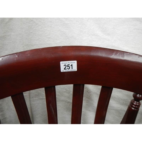 251 - A set of 4 kitchen chairs in good condition.