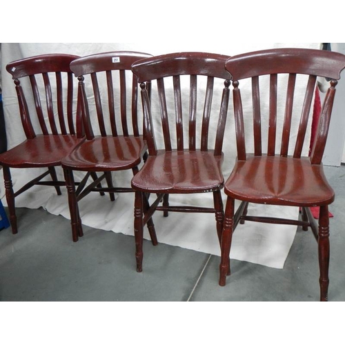 251 - A set of 4 kitchen chairs in good condition.