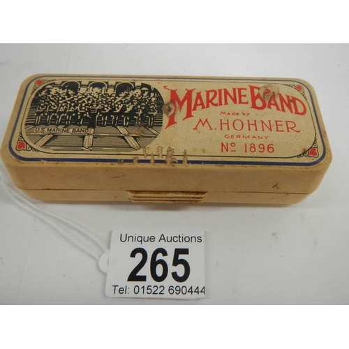 265 - A boxed Hohner Special 20 marine band harmonica