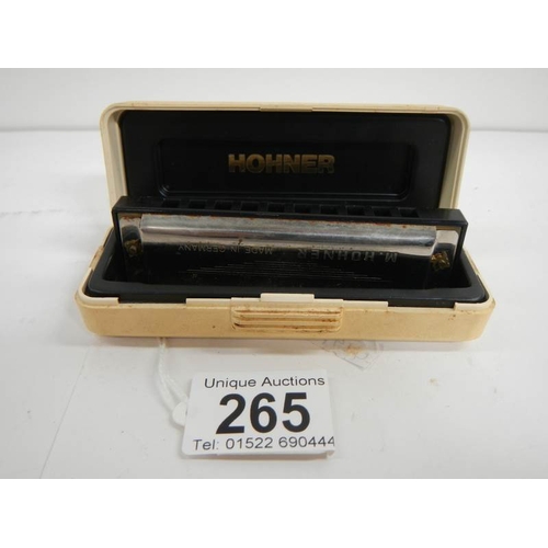 265 - A boxed Hohner Special 20 marine band harmonica