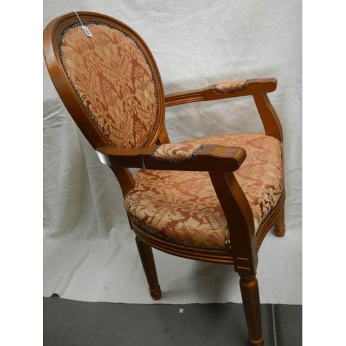 289 - An early 20th century gilded bedroom chair in good clean order,