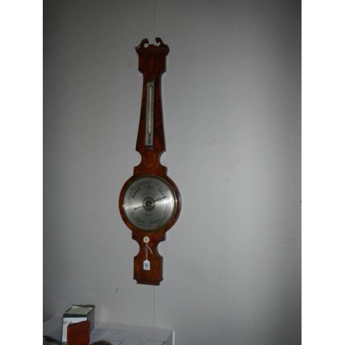 291 - A Victorian barometer b y A P Montegani, Wisbech, in good condition.